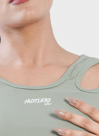 Light Green Onyx Crop TShirt For Workout | HustlersOnlyPK