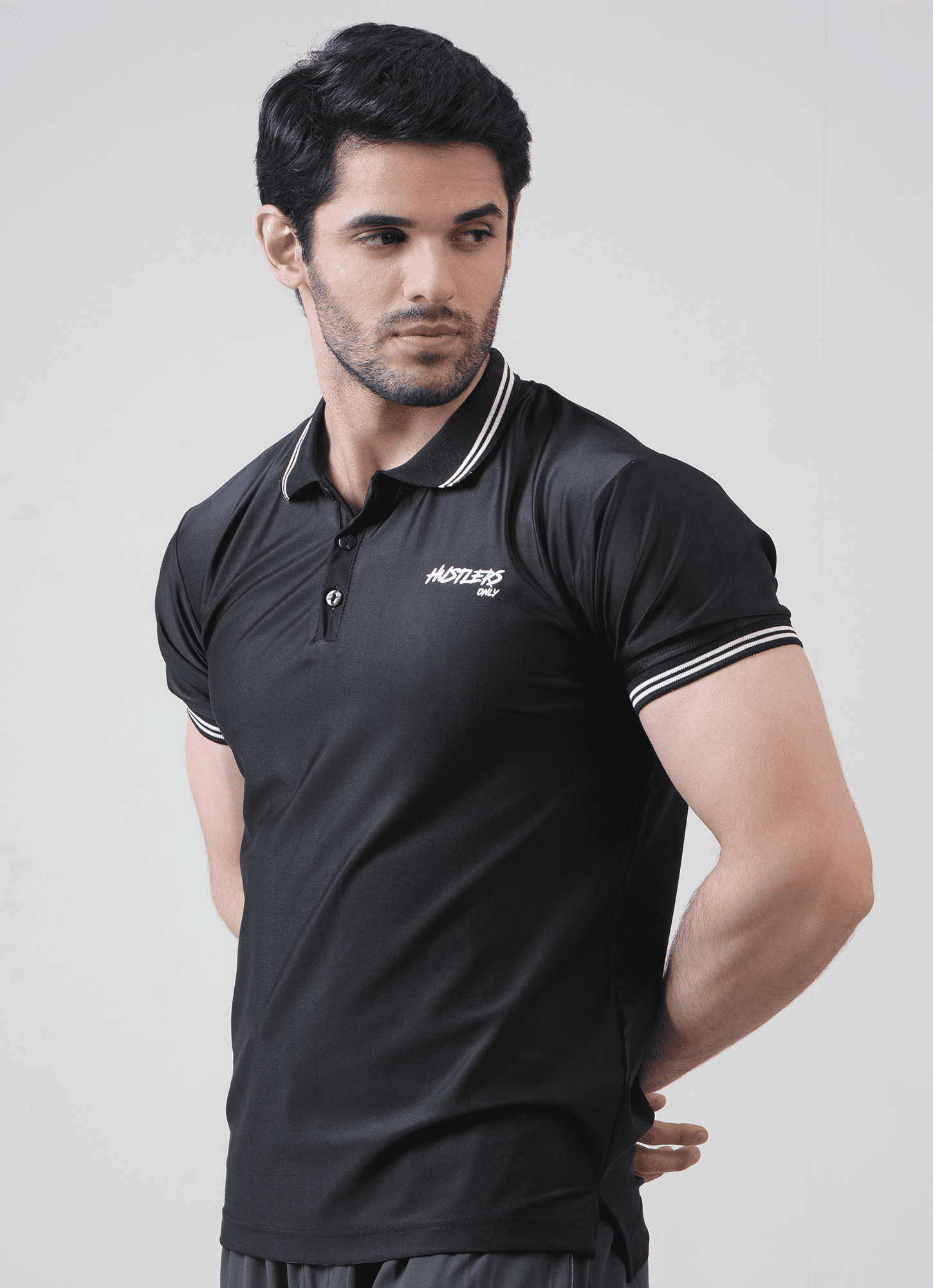 Black Performance Polo Shirt | HustlersOnlyPK