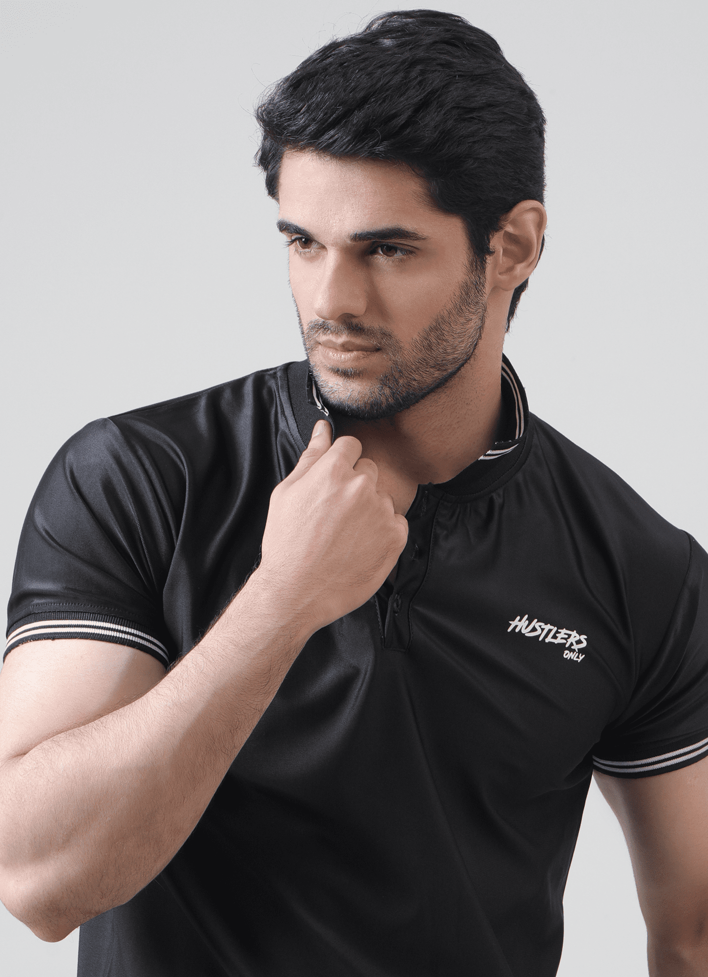 Black Performance Polo Shirt For Men | HustlersOnlyPK