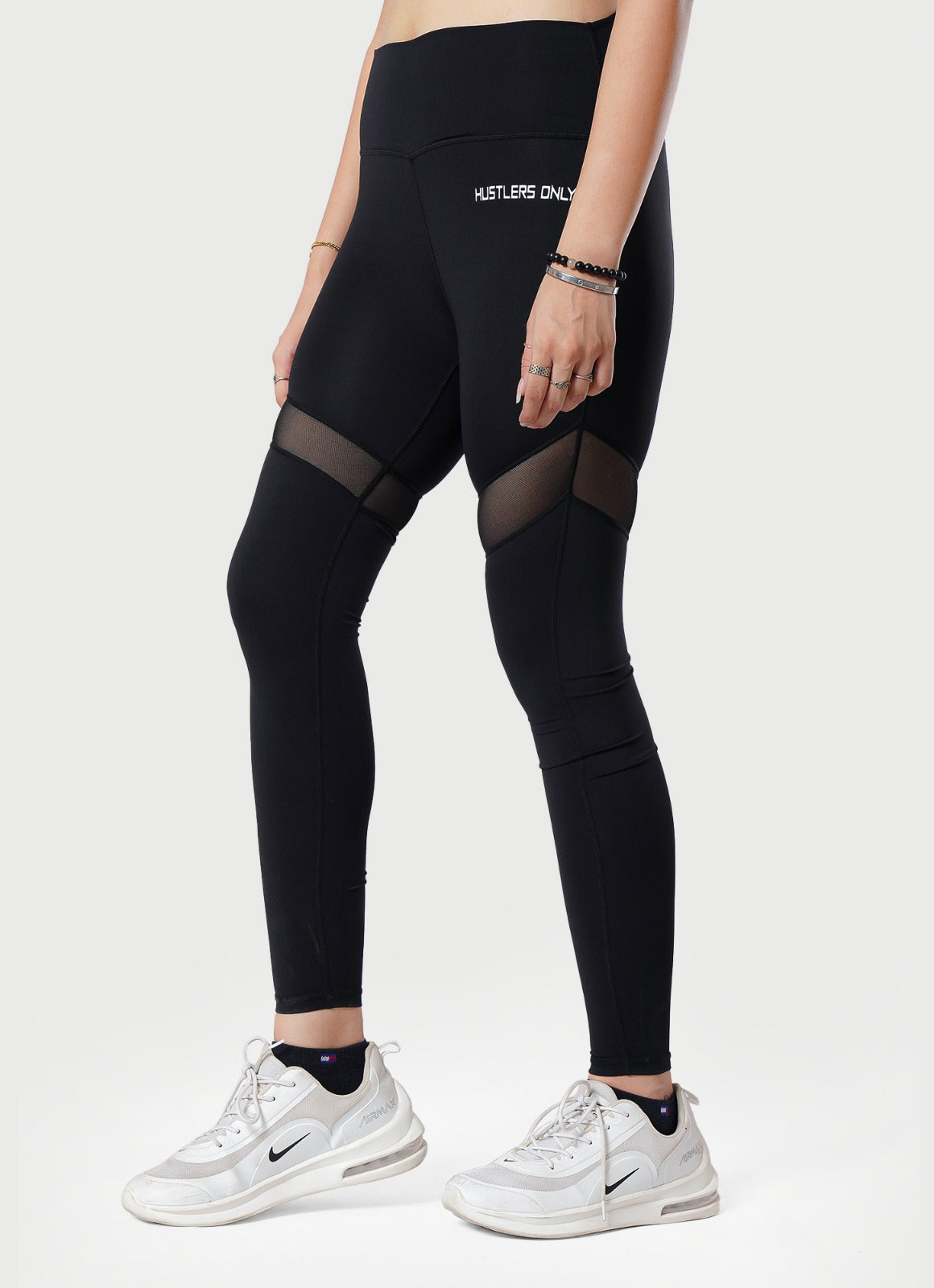 Black Performance Mesh Leggings for Women | HustlersOnlyPK