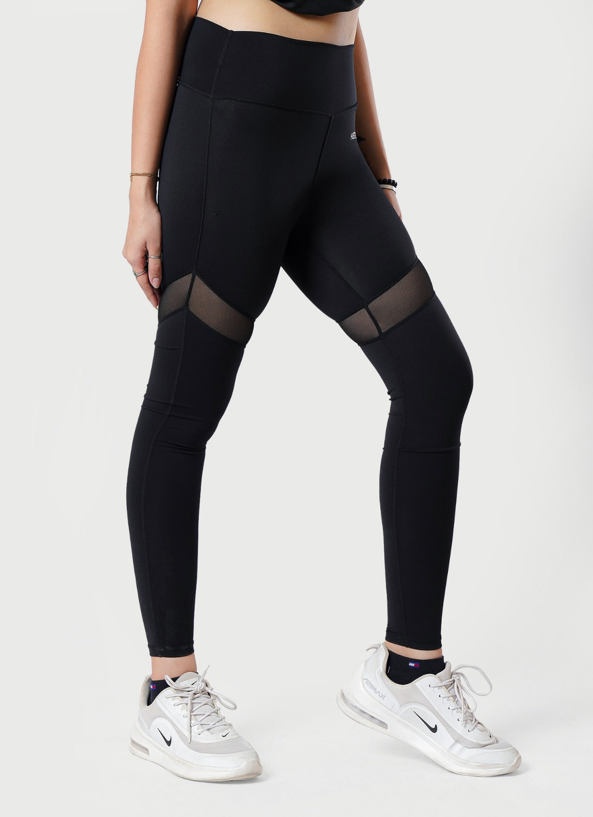 Black Performance Mesh Leggings for Women | HustlersOnlyPK