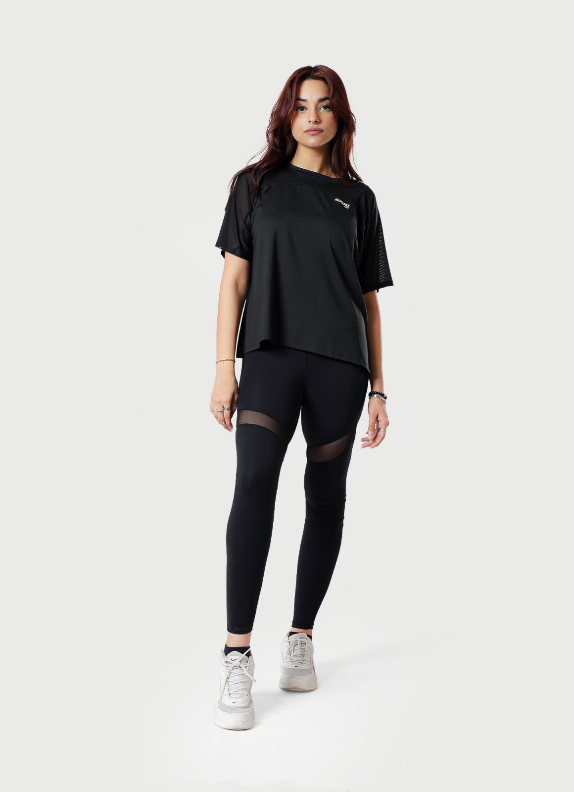 Black Performance Mesh Leggings for Women | HustlersOnlyPK