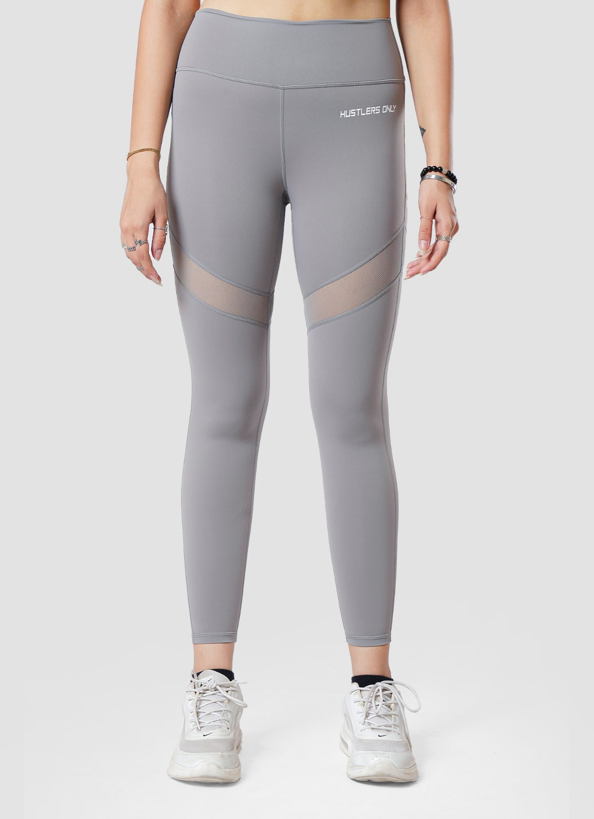 Gray Performance Mesh Leggings for Women | HustlersOnlyPK