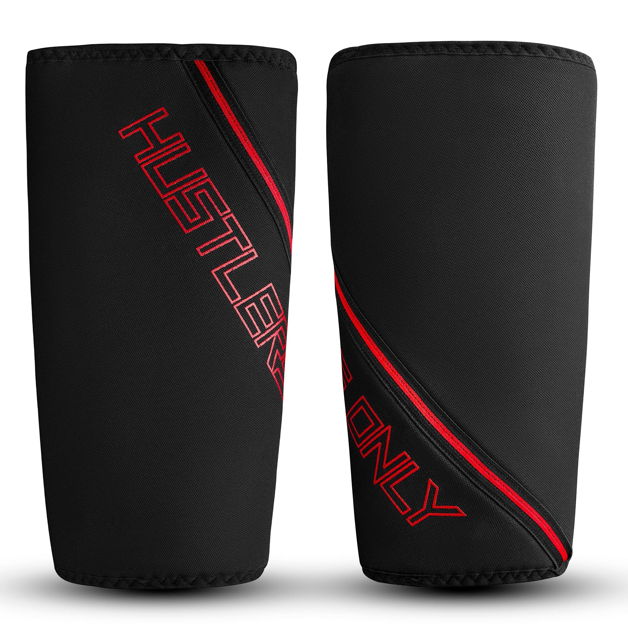 7mm Red Powerlifting Knee Sleeves | HustlersOnlyPK