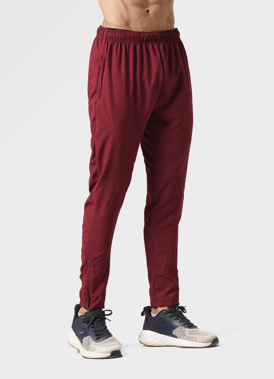 Mens Quick Dry Burgundy Joggers  | HustlersOnlyPK