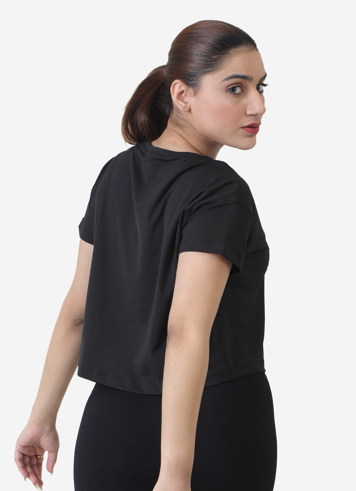 Black Rush Crop T-Shirt | HustlersOnlyPK