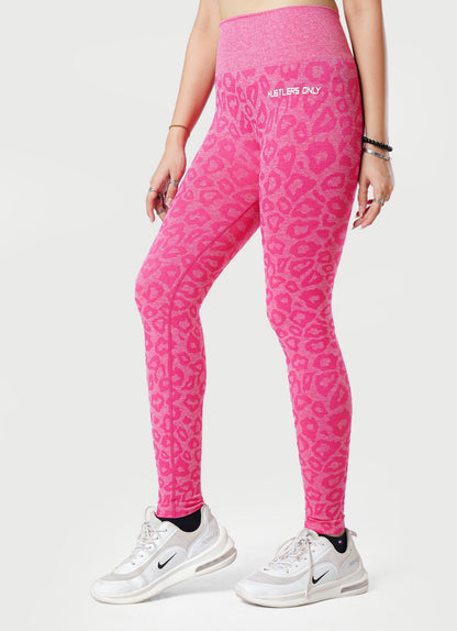 Safari Seamless Leggings Pink For Women | HustlersOnlyPK