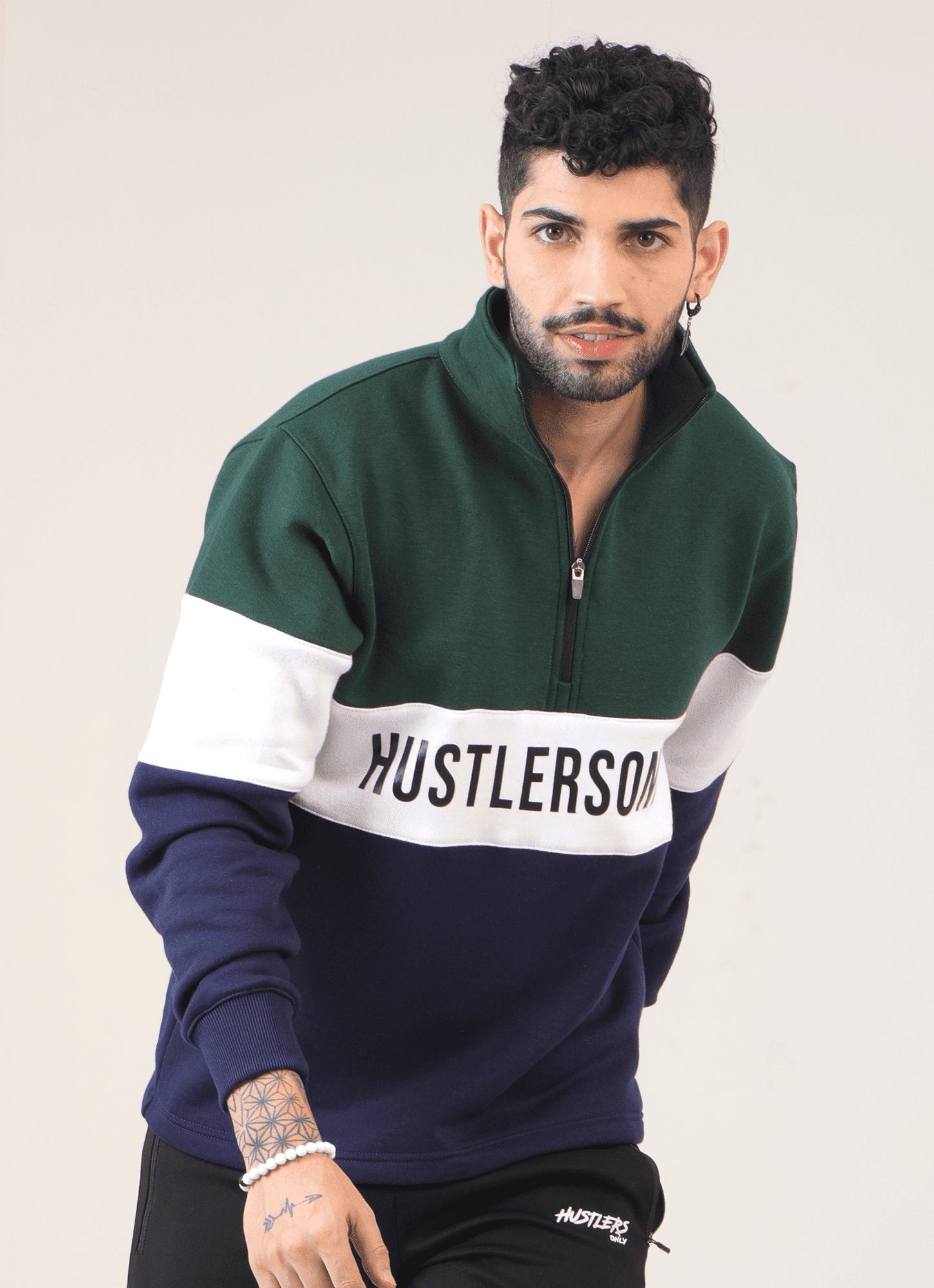 Standout Jumper Green and Navy For Men | HustlersOnlyPK