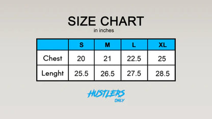 Blue Strike Hoodie For Men Size Chart | HustlersOnlyPK