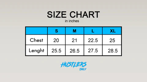 Blue Strike Hoodie For Men Size Chart | HustlersOnlyPK