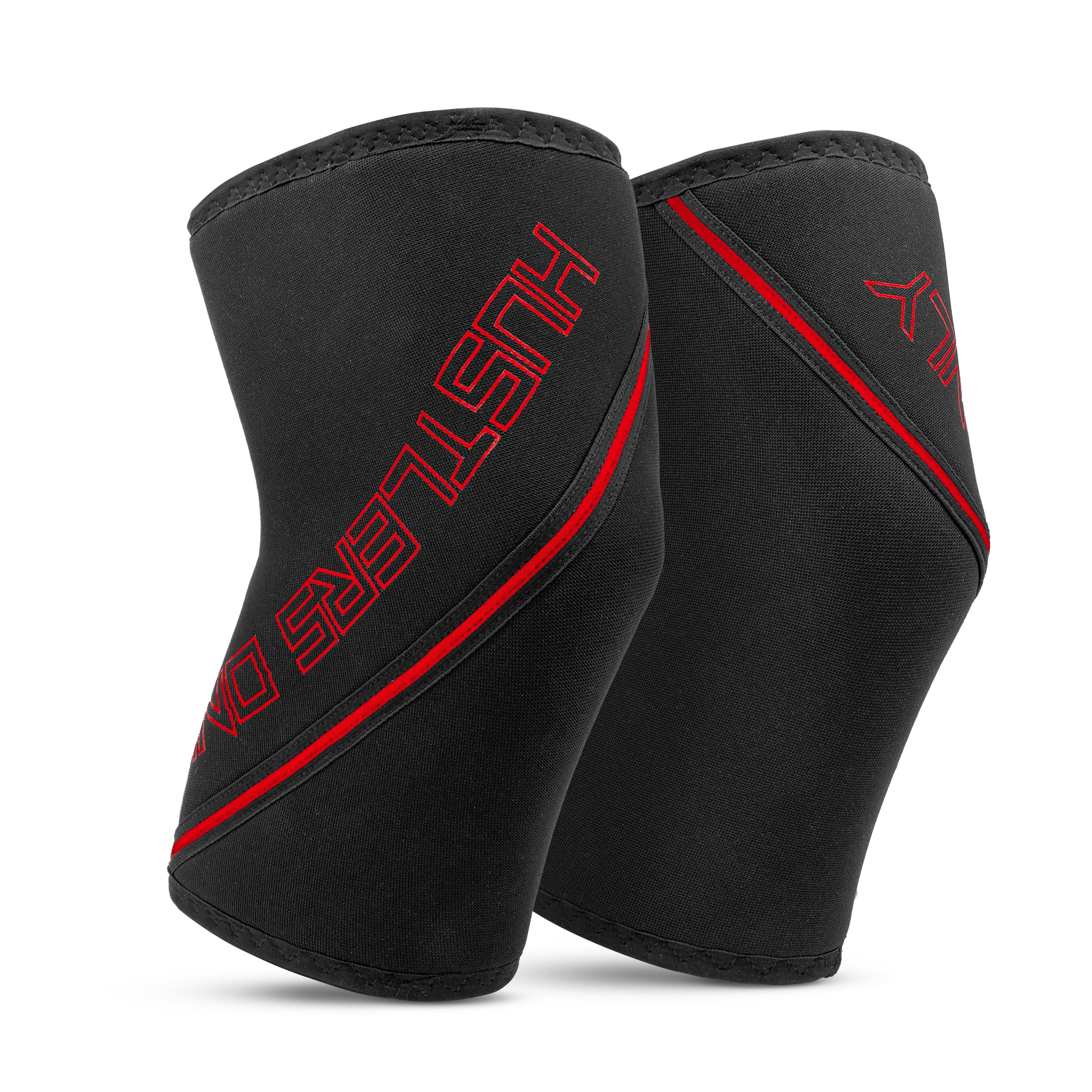 Powerlifting Knee Sleeves - 7mm Red