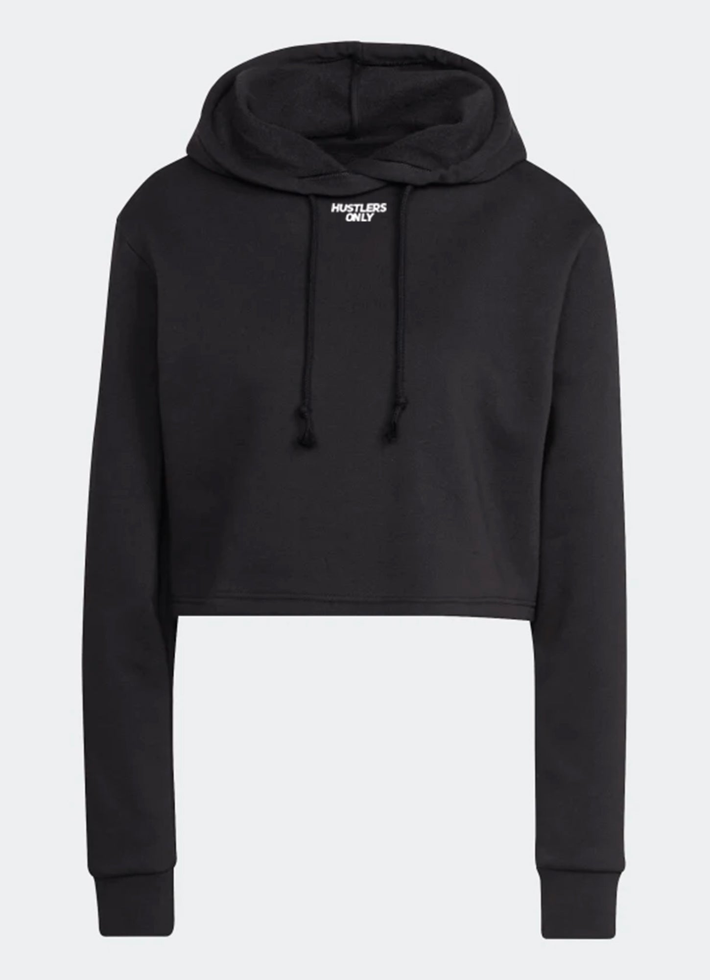 Black Training Cropped Hoodie for Women | HustlersOnlyPK