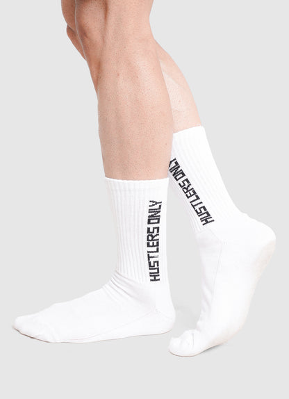  White Training Socks | HustlersOnlyPK