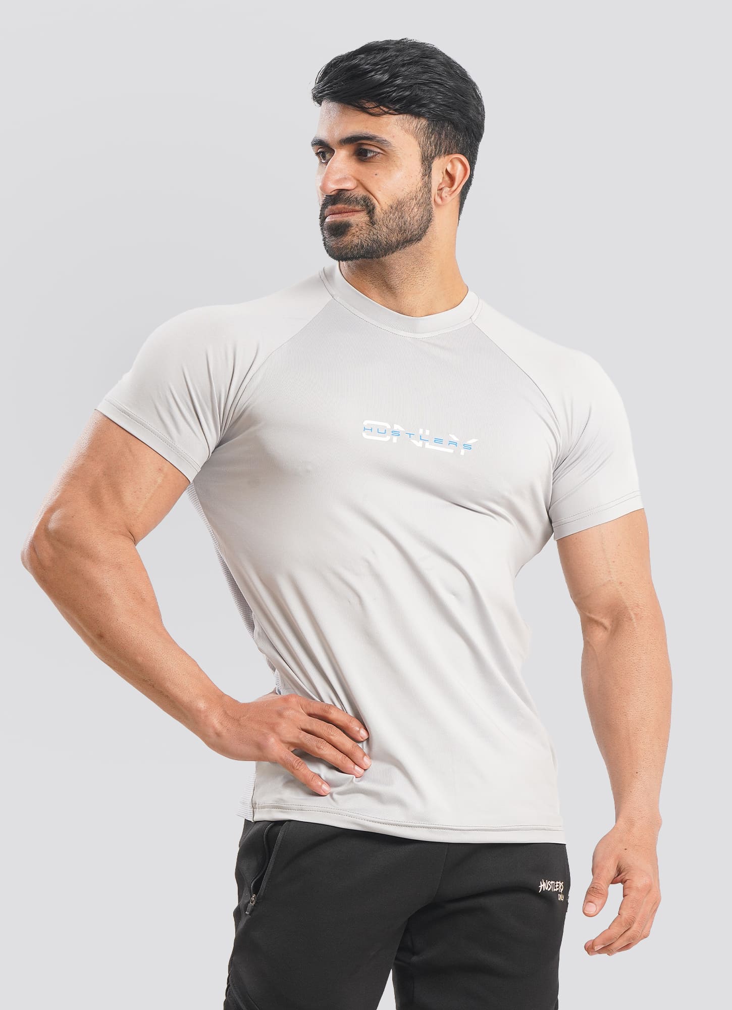 Utility Mesh Back Gray Gym T-shirt For Men | HustlersOnlyPK