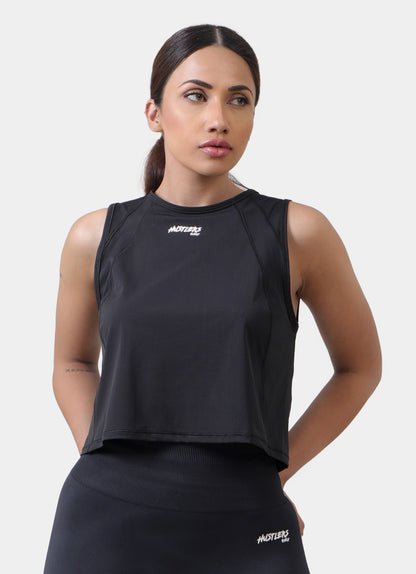 Black Velocity Tank T-Shirt for Gym | HustlersOnlyPK