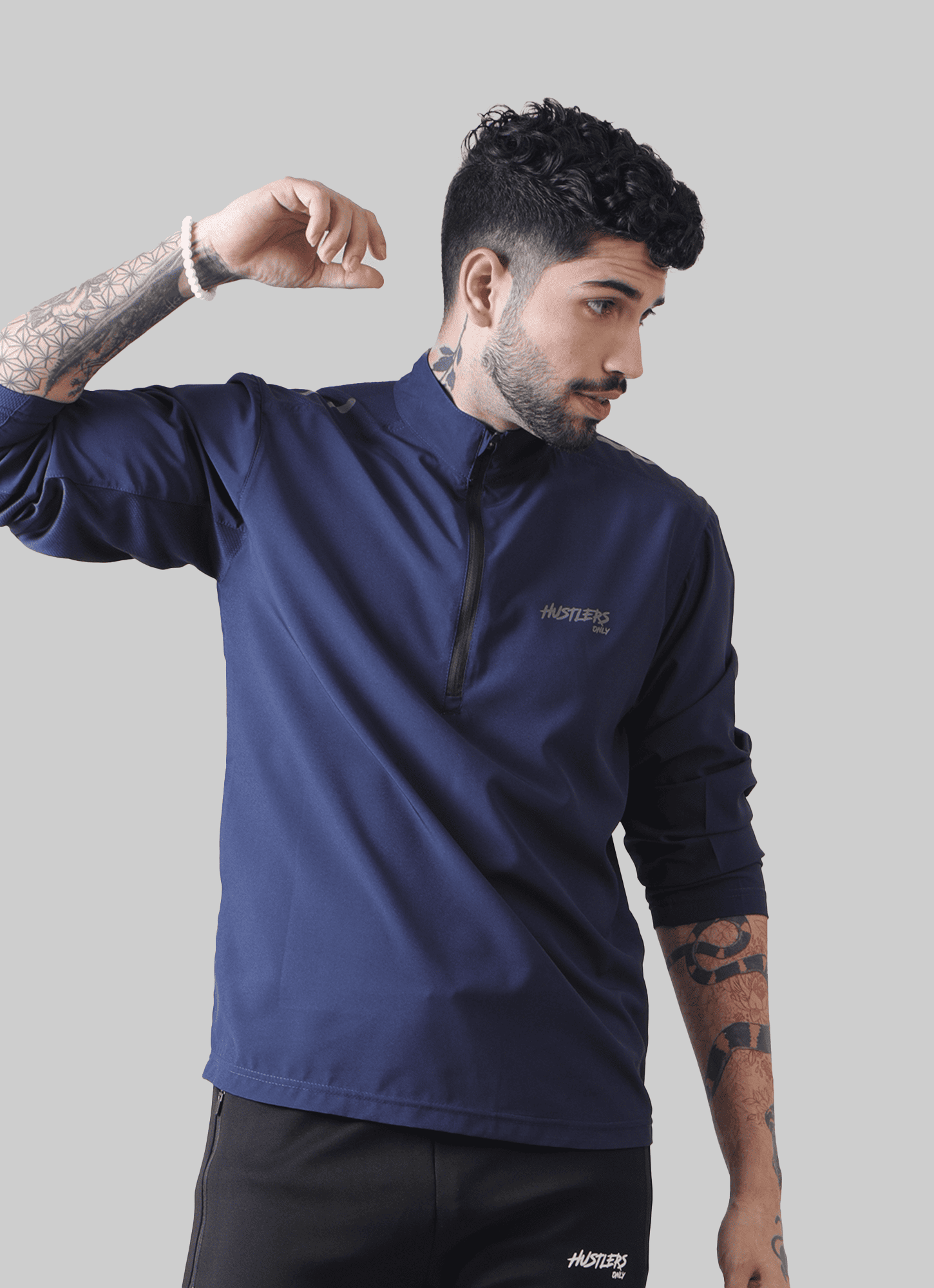 Blue Velocity ½ Zip Long Sleeve | HustlersOnlyPK