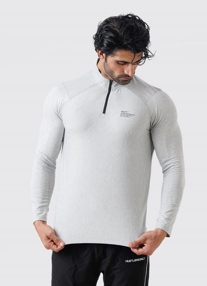 Utility Quarter Zip Shirt - Silver