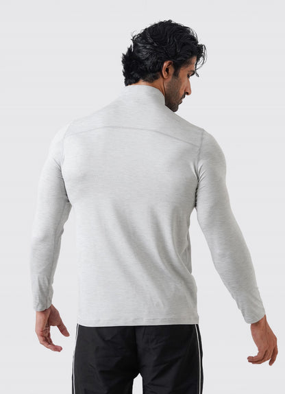 Utility Quarter Zip Shirt - Silver