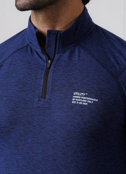 Utility Quarter Zip Shirt - Navy