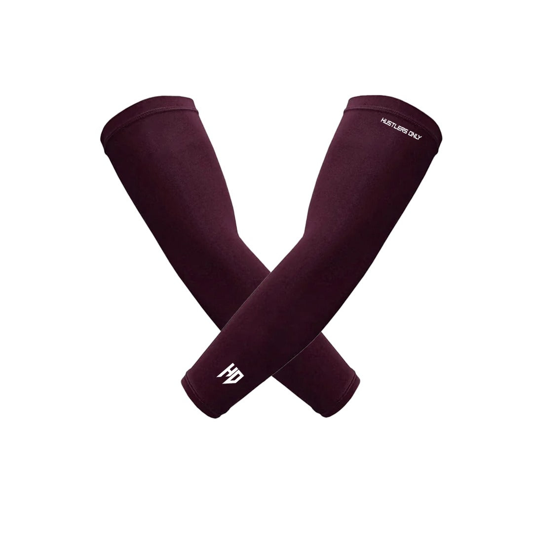 Sports Compression Arm Sleeves - Maroon