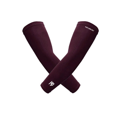 Sports Compression Arm Sleeves - Maroon