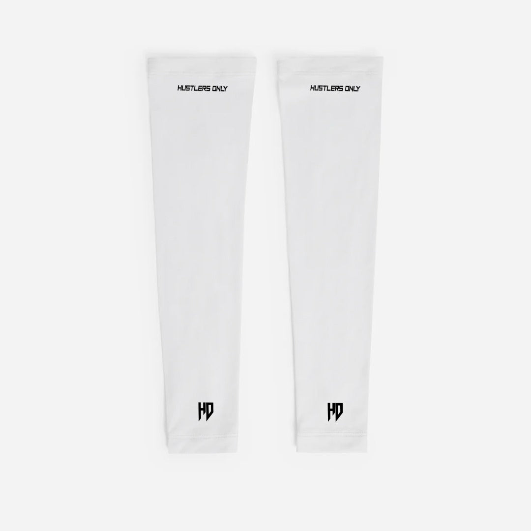 Sports Compression Arm Sleeves - White