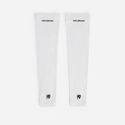 Sports Compression Arm Sleeves - White