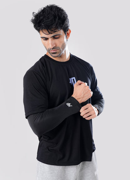 Sports Compression Arm Sleeves - Black