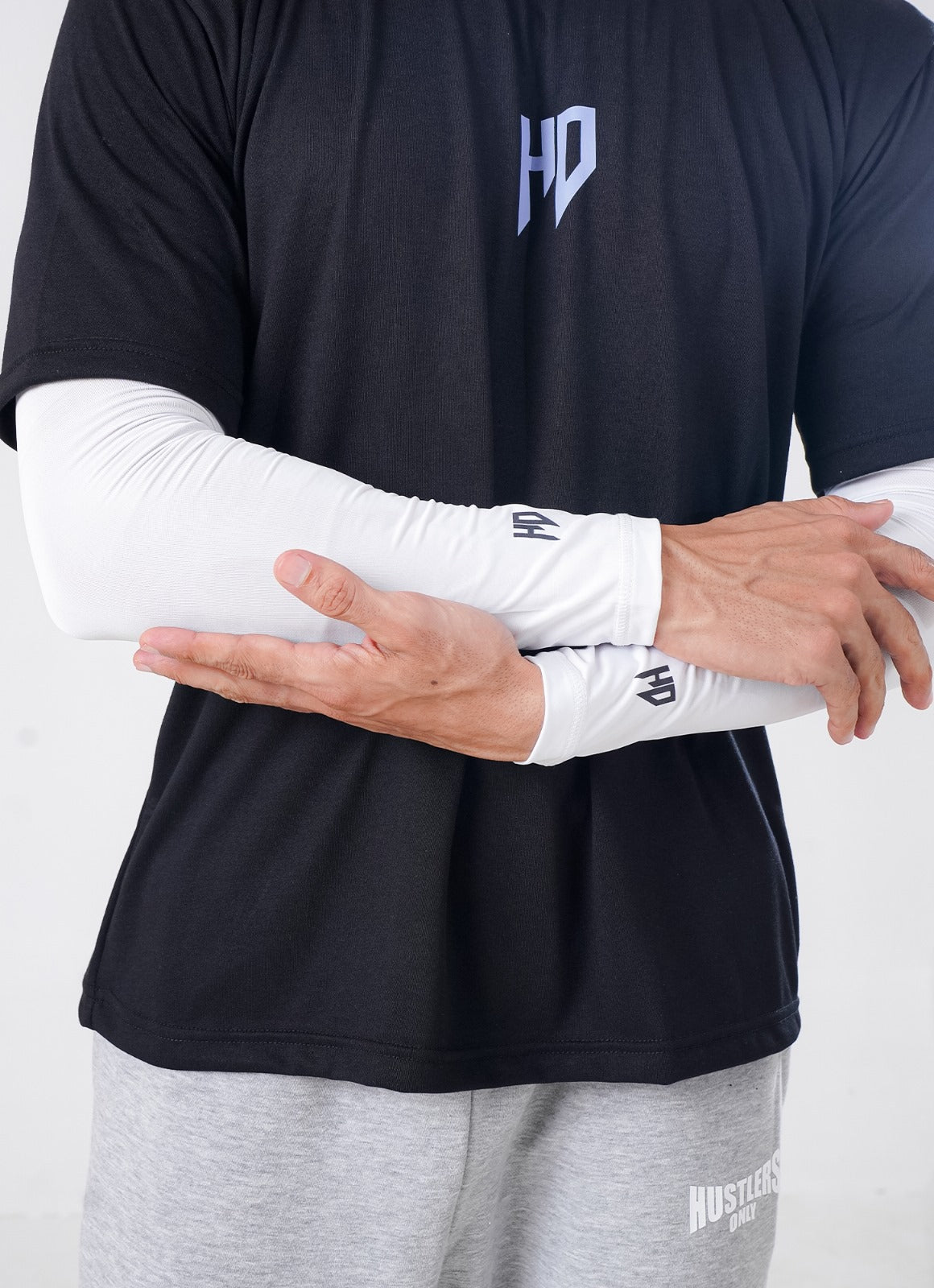 Sports Compression Arm Sleeves - White