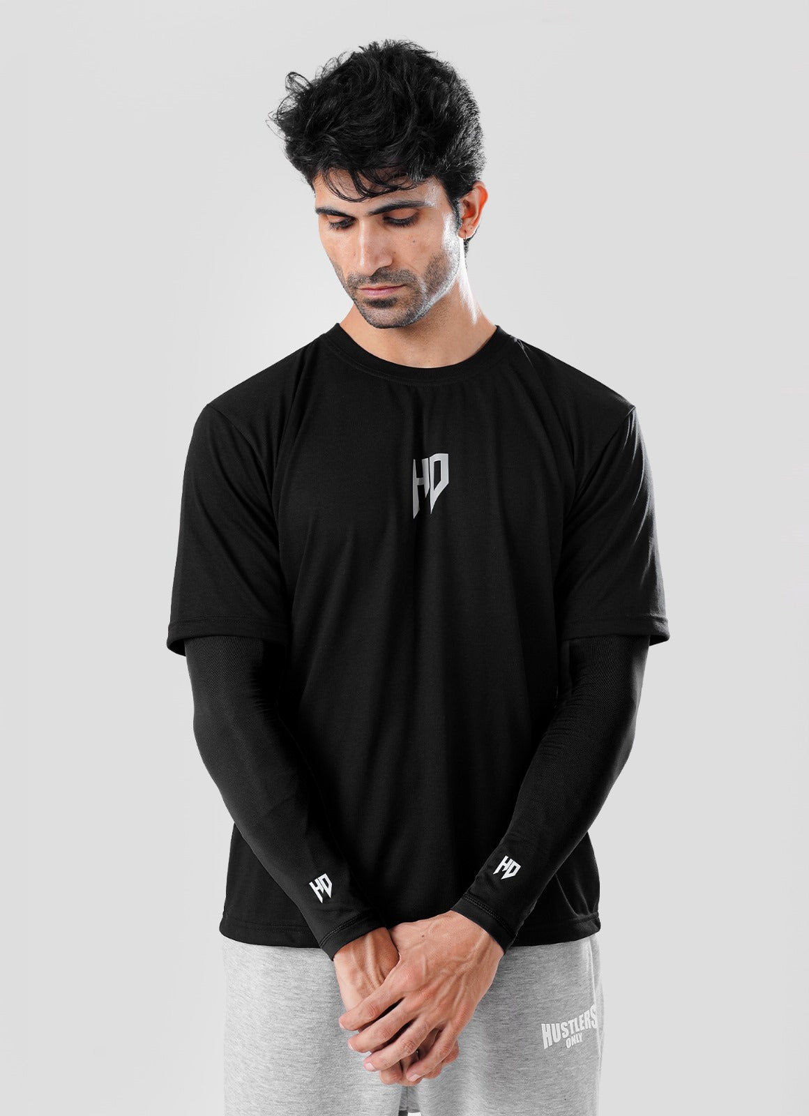 Sports Compression Arm Sleeves - Black