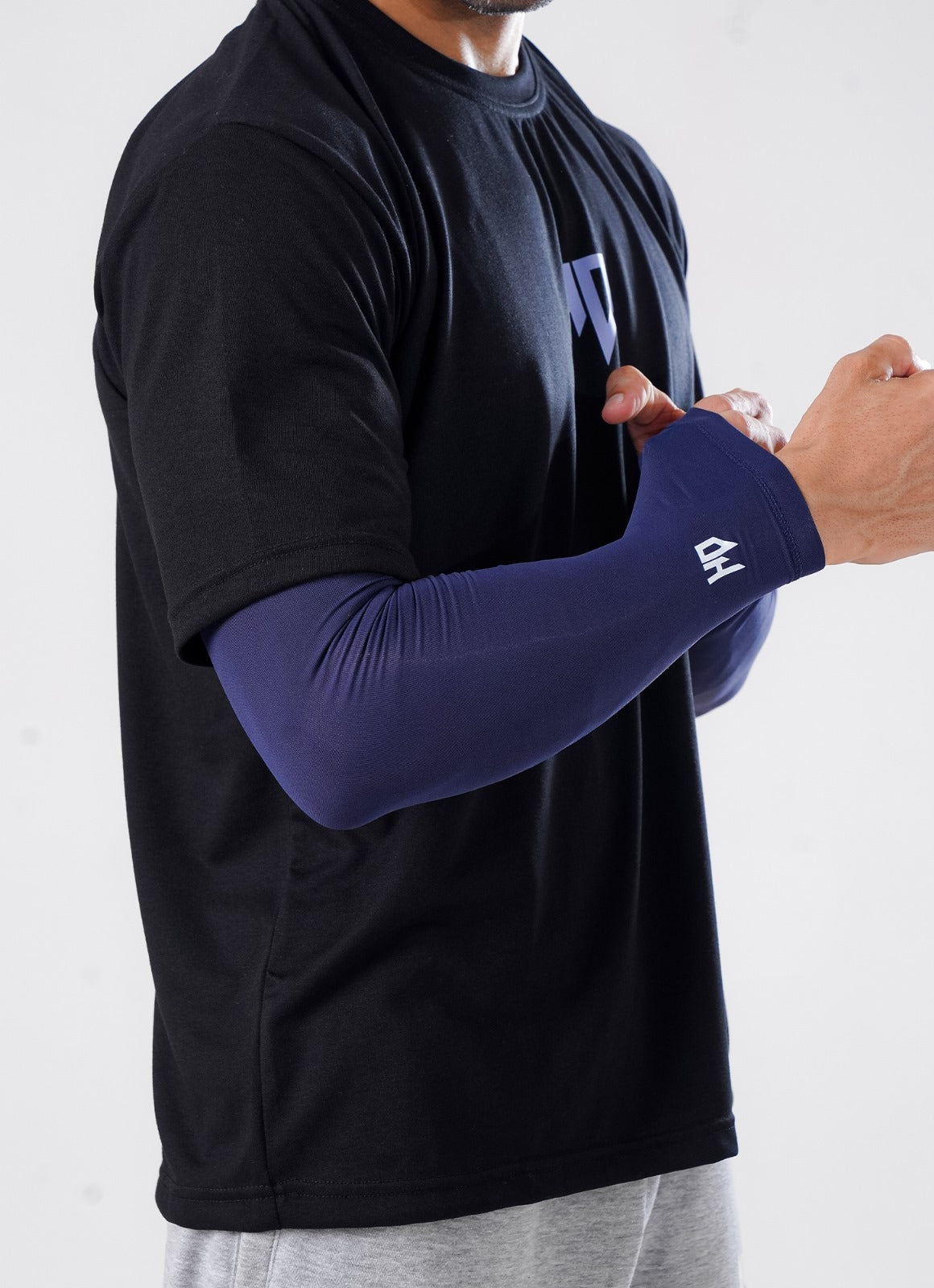 Sports Compression Arm Sleeves - Navy
