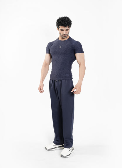 Melange Compression T-Shirt - Navy