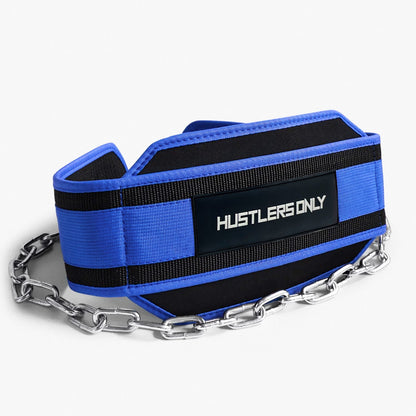 Dip Belt with Steel Chain - Blue