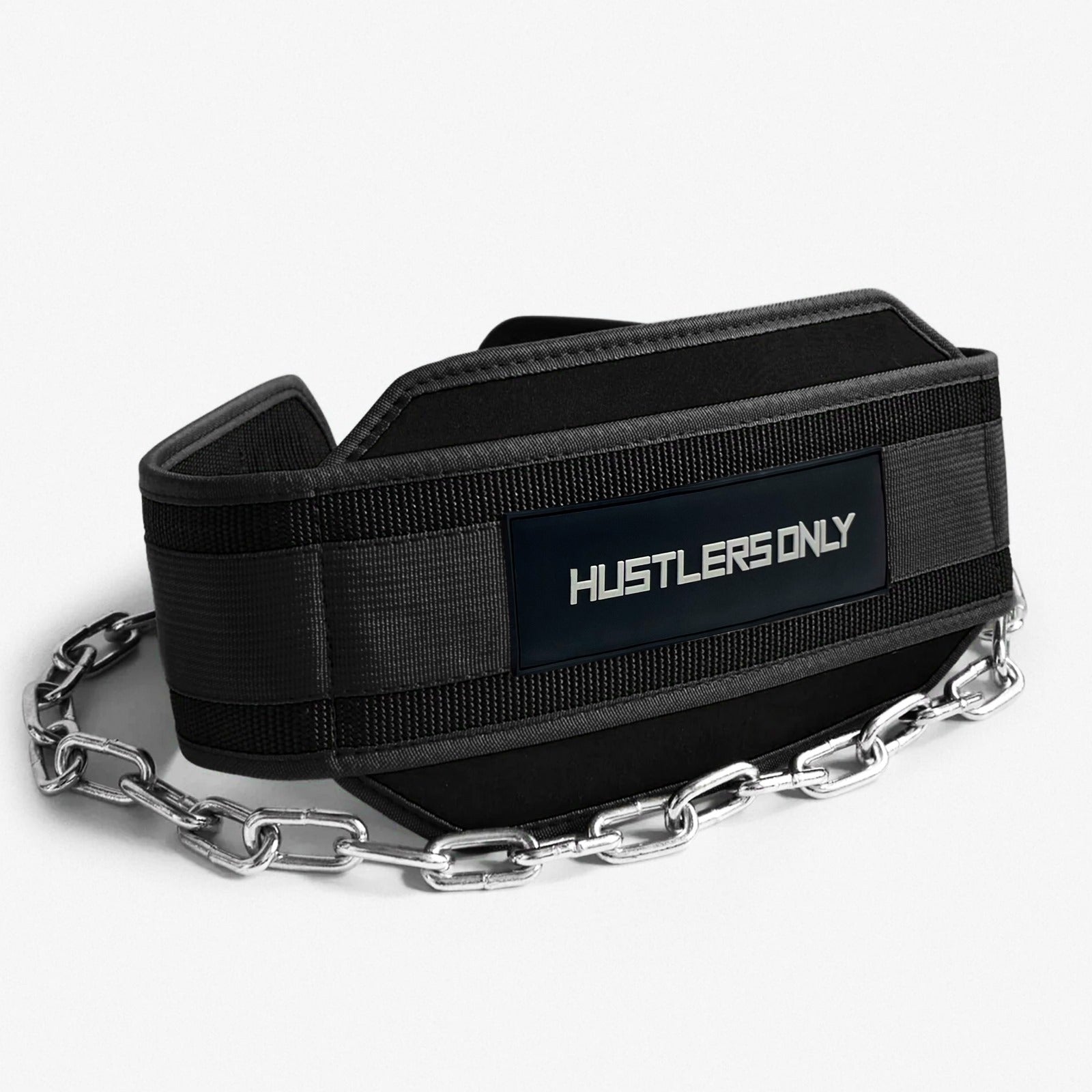 Dip Belt with Steel Chain - Black