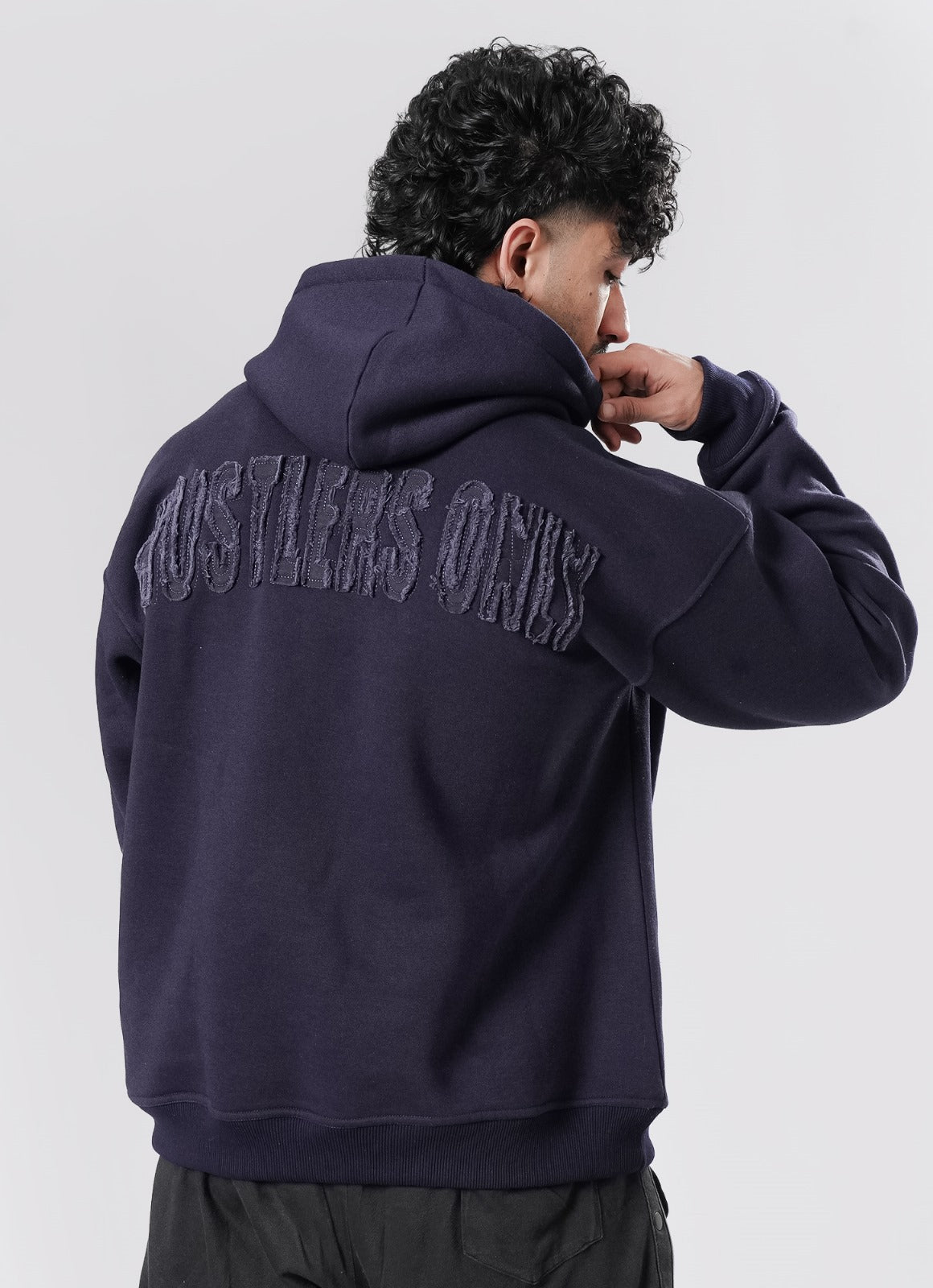 Crude Oversized Hoodie - Navy