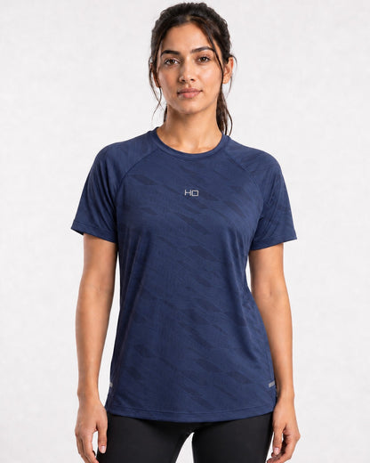 Hybrid Running T-Shirt - Navy.