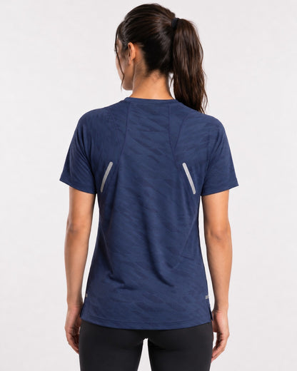 Hybrid Running T-Shirt - Navy.