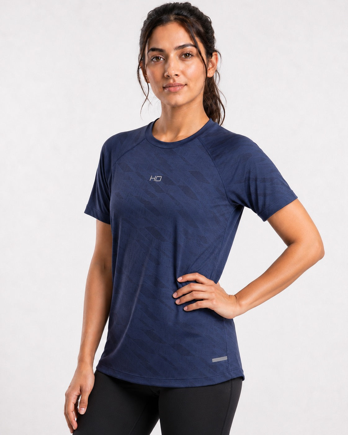 Hybrid Running T-Shirt - Navy.
