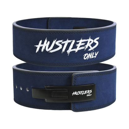 10mm Suede Leather Lever Belt - Blue