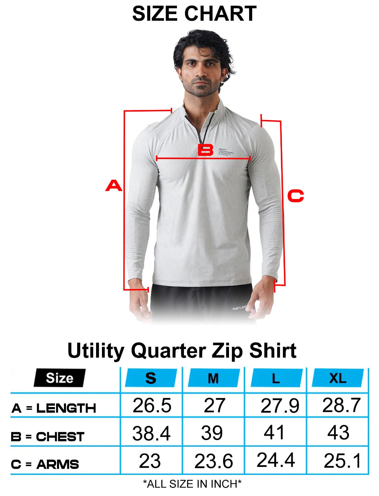 Utility Quarter Zip Shirt - Silver