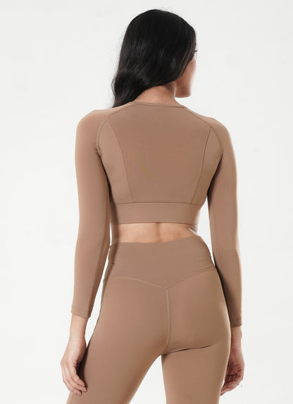 Crossover Leggings - Brown