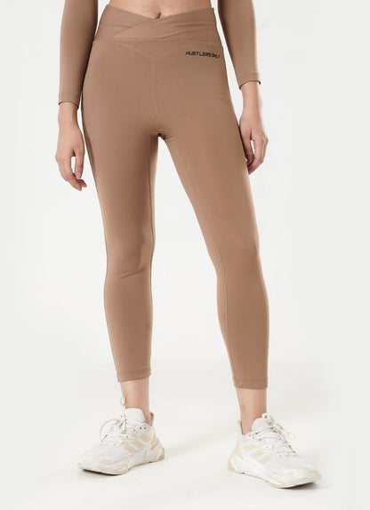 Crossover Leggings - Brown