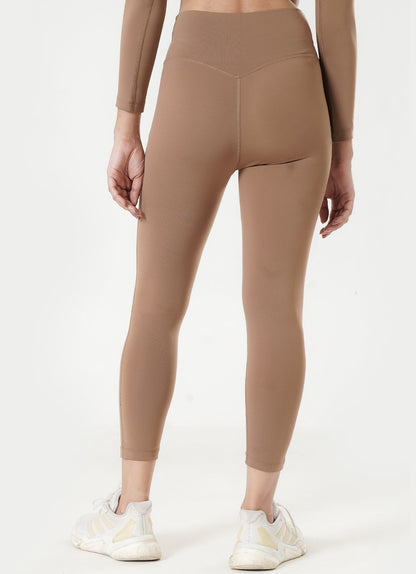 Crossover Leggings - Brown