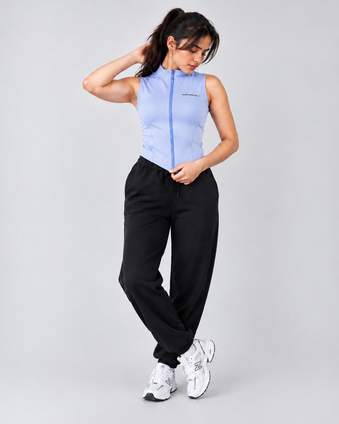 Code Zip Up Vest - Sky Blue