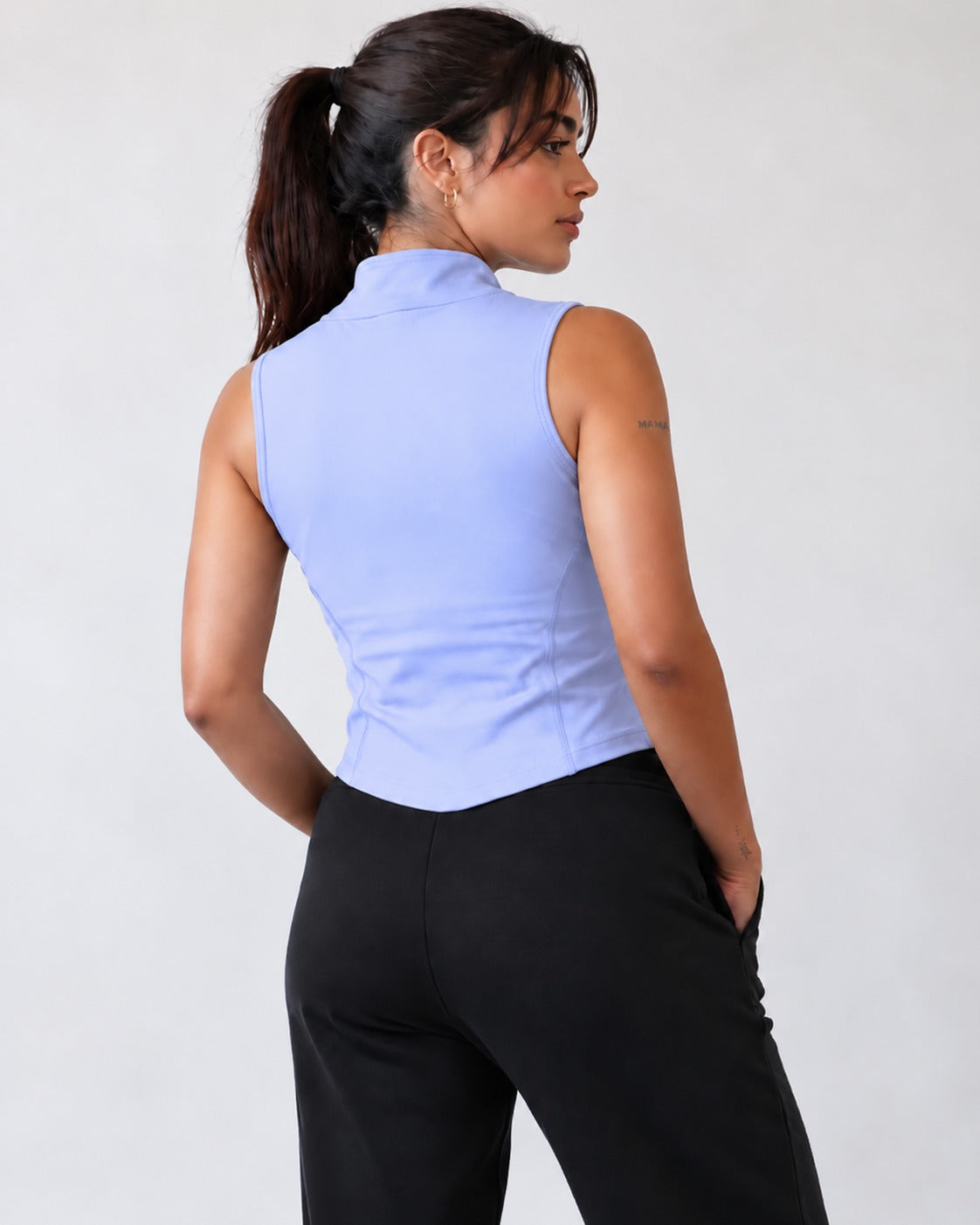 Code Zip Up Vest - Sky Blue