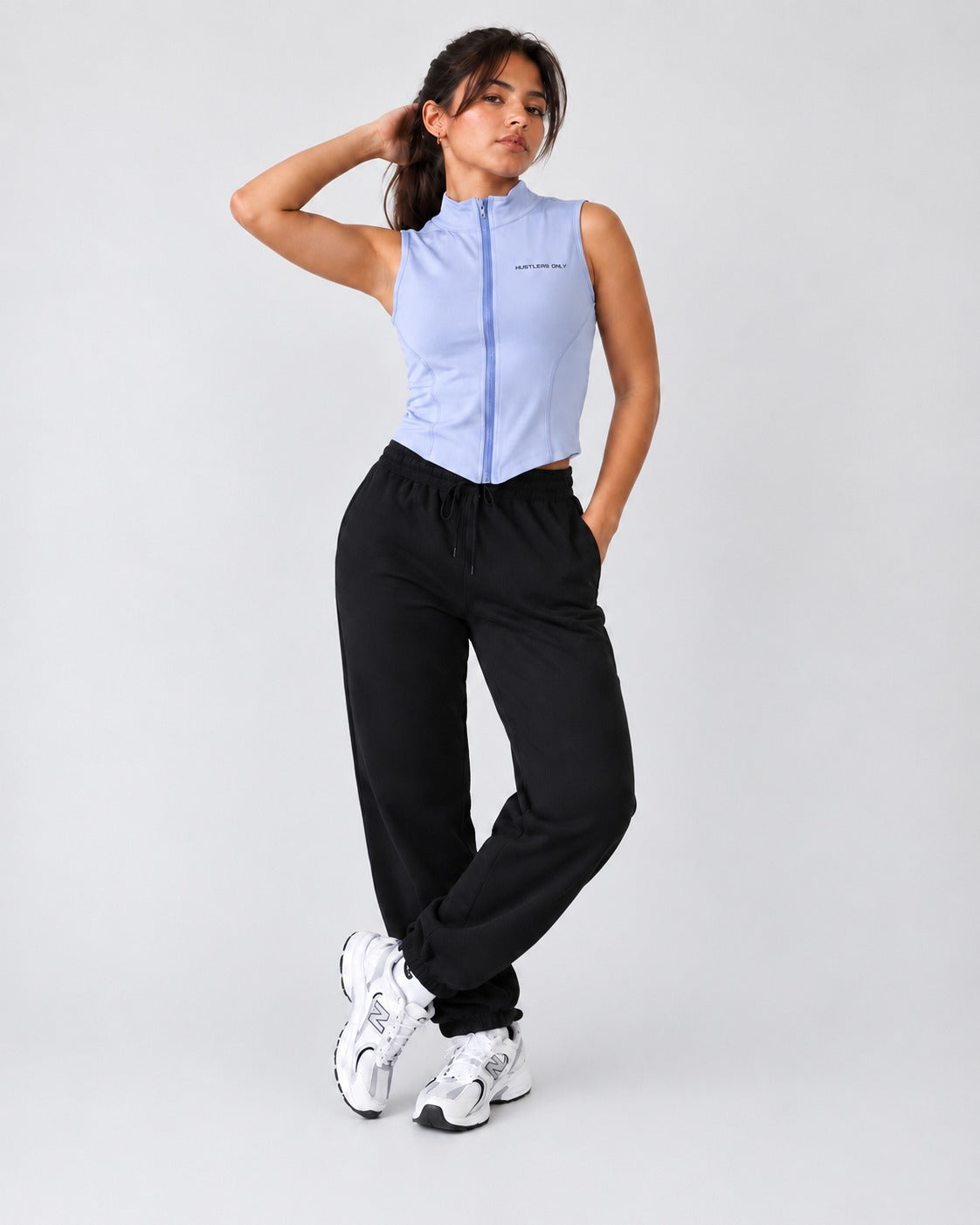 Code Zip Up Vest - Sky Blue