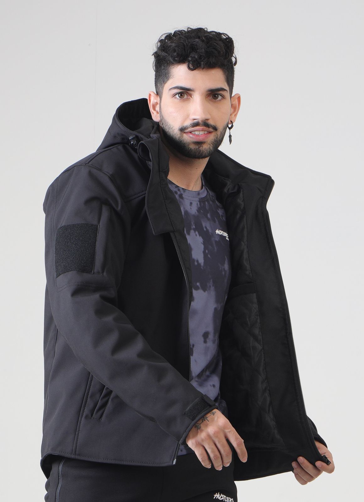 Winter Combat Jacket Black for Mens | HustlersOnlyPK