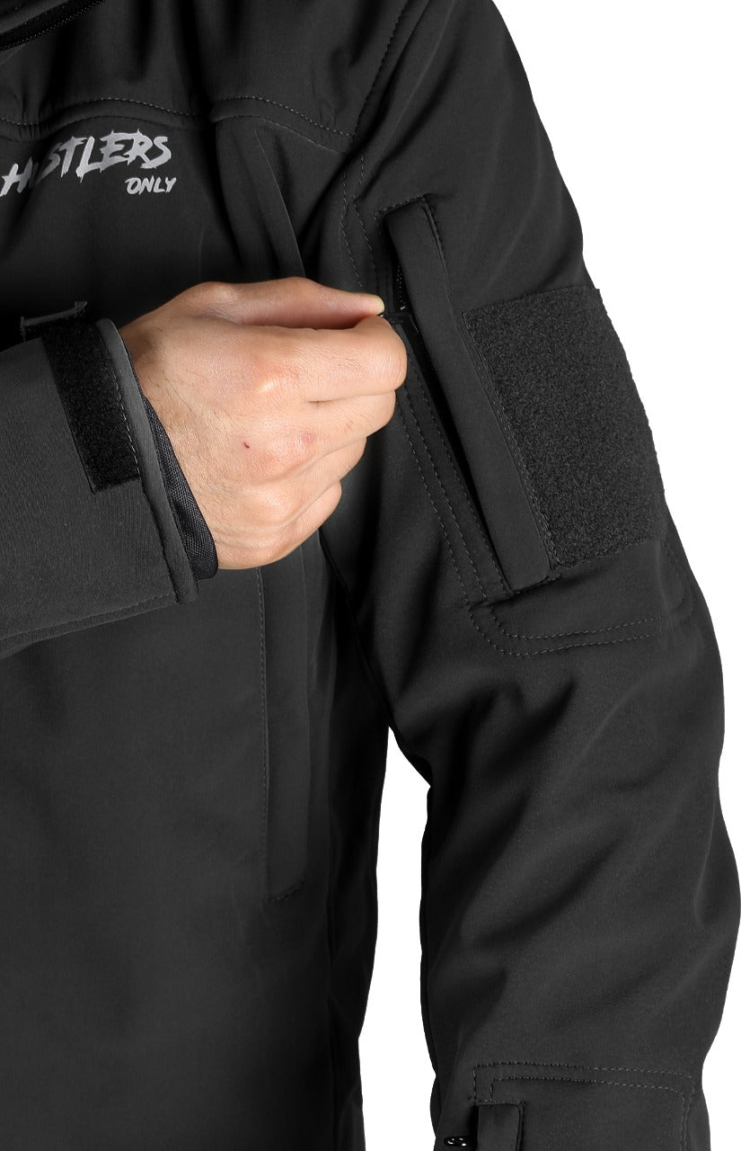Black Winter Combat Jacket for Mens | HustlersOnlyPK