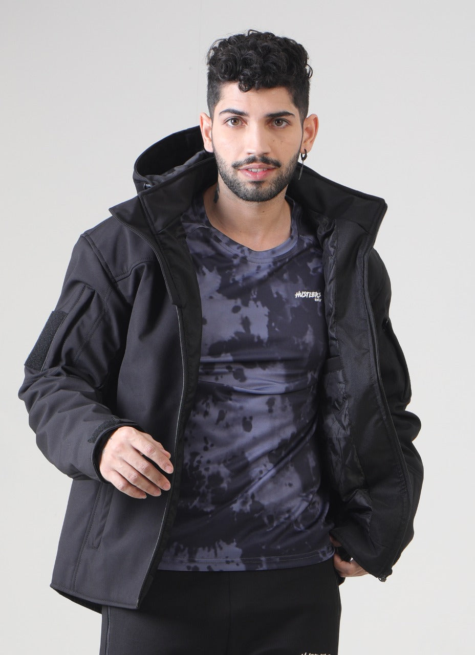 Mens Winter Combat Jacket Black | HustlersOnlyPK