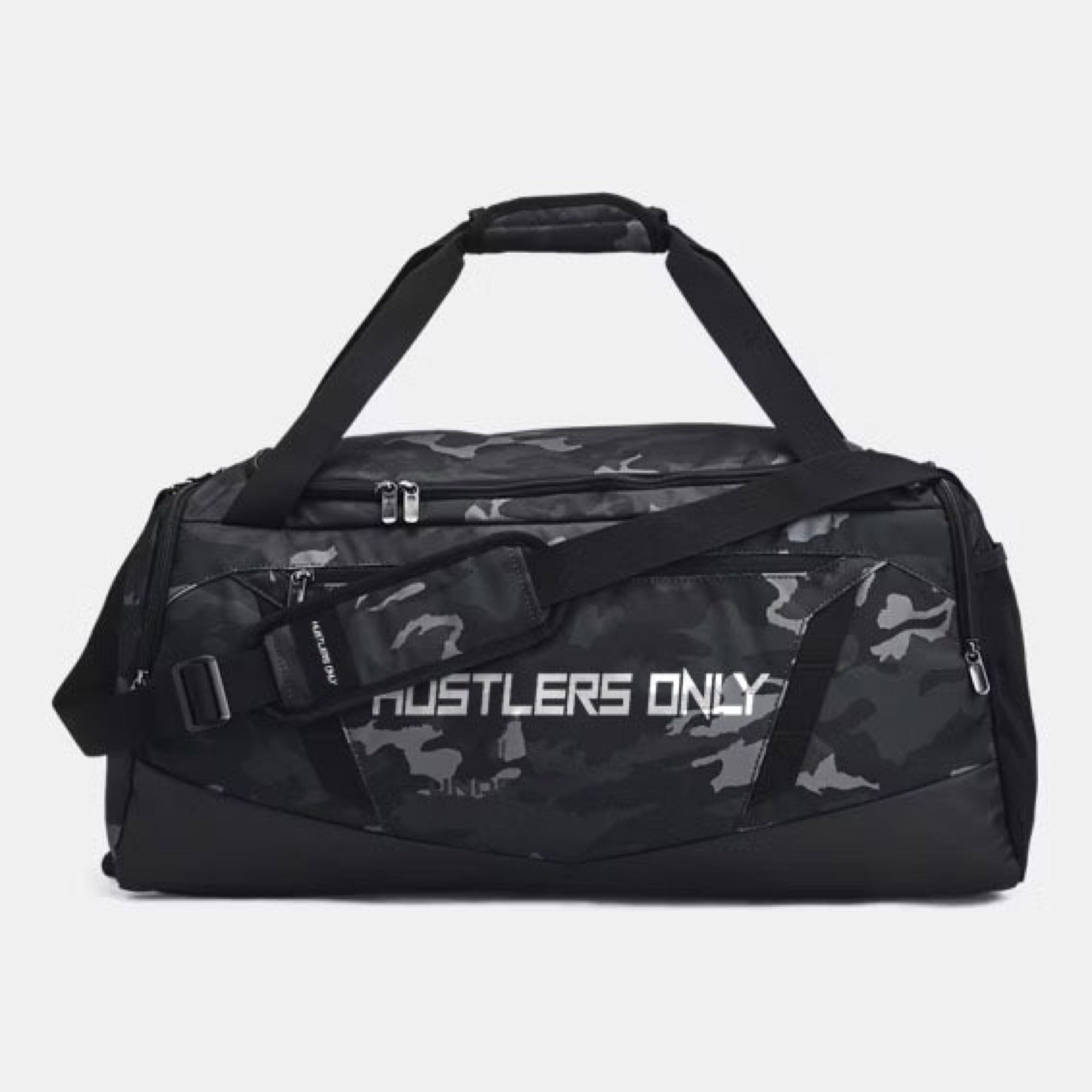 Black Camo Pursuit Duffel Bag with water-repellent finish | Hustlers Only PK